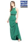 RRP €390 IMPERO COUTURE Evening Dress Size IT 44 / M Beads Strappy Mesh Insert