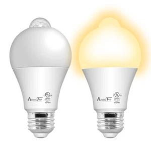 2 Pack Motion Sensor Light Bulb, UL Listed 10W (80W Equivalent) LED Light Bulbs - Picture 1 of 7