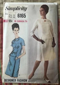 Simplicity Women's 1960's Sewing Pattern 6165 - Dress Skirt Top - Size 12 - VTG - Picture 1 of 6