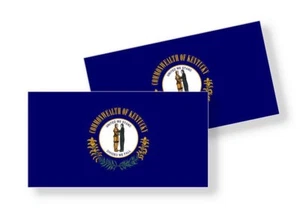 PEGATINAS DE BANDERA DEL ESTADO DE KENTUCKY - Calcomanía de vinilo - Elige la talla - Juego de 2 pegatinas - Imagen 1 de 3