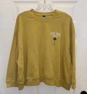 Sudadera Bordada Antigua Azul Marino Delantera-Trasera Buen Ambiente Crew $34.99 Talla 4X (ON47) - Imagen 1 de 6