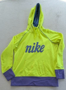 Sudadera con Capucha Nike Para Hombre Grande Amarillo Neón Púrpura Pullover Ajuste Térmico - Imagen 1 de 11