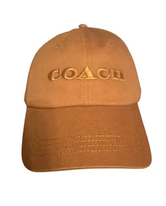NEW ! COACH Embroidered Logo Baseball Hat Light Saddle O/S (C) - Picture 1 of 4