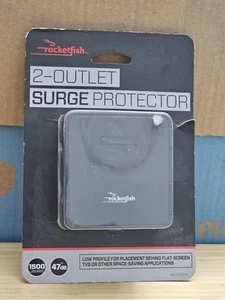 NUEVO Grifo de pared Rocketfish 2 salidas 1500 julios protector contra sobretensiones negro nuevo en caja - Imagen 1 de 3