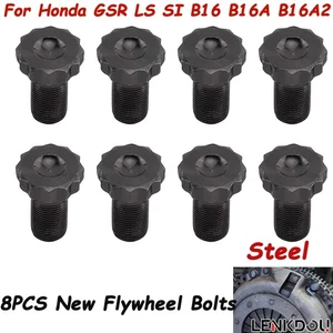 Steel 8PCS Flywheel Bolts For Honda GSR LS SI B16 B16A B16A2 B17 B18 B20 B serie - Picture 1 of 10