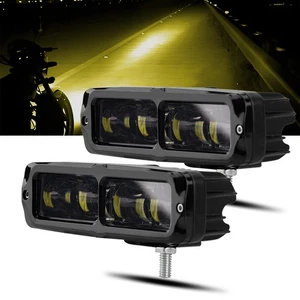 2x LED Light Bar 60W 6" Flood LED Pods Offroad Fog Lights For SUV UTV Truck Boat - Picture 1 of 16