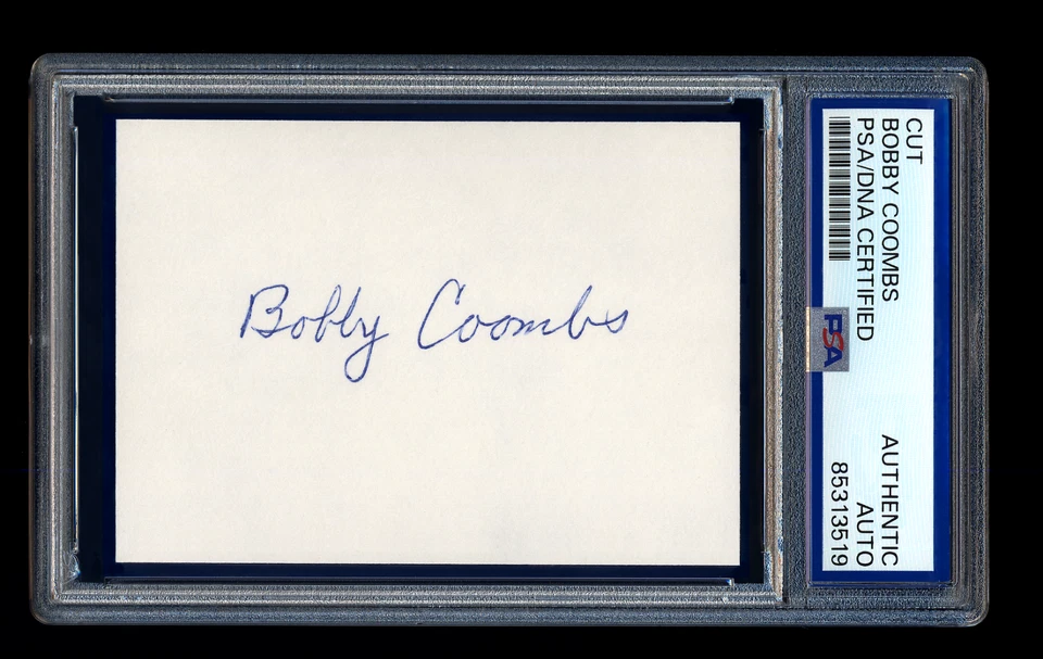 BOBBY COOMBS SIGNED MINT CUT PSA/DNA AUTOGRAPHED WILLIAMS COLLEGE COACH - Image 1 of 1
