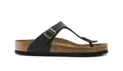 [845251] Sandalias Birkenstock para mujer Giza de cuero engrasado negras *NUEVAS* Foto 1 de 4