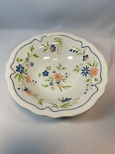 Country French Pattern Ironstone Made in Japan Round Serving Bowl 9 1/2"