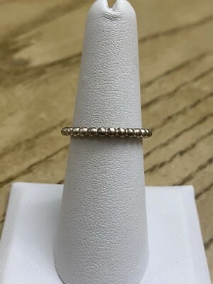 Pandora Plata Diseñador Firmado Bola Anillo de Eternidad Plata Esterlina Talla 6.75 Foto 1 de 3