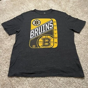 Camisa Boston Bruins Hombres Extra Grande Gris Amarillo Logo Genuina NHL Hockey Deportes T - Imagen 1 de 12