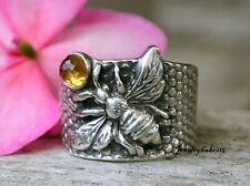 Citrine Bee Ring 925 Sterling Silver Ring Beatiful Ring All Size Love****11