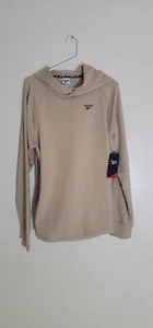 New With Tags MEN Medium REEBOK ASTON TECH TERRY HOODIE Humus Cozy Msrp $55 - Picture 1 of 5