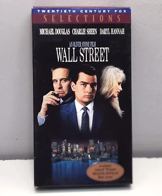 Wall Street VHS 1996 Video Tape Oliver Stone Fox Selections Douglas Sheen Hannah - Image 1 of 4