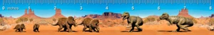 Lesezeichen Triceratops & Tyrannosaurus Rex - Dinosaurier 8" 3D Lineal - Bild 1 von 1