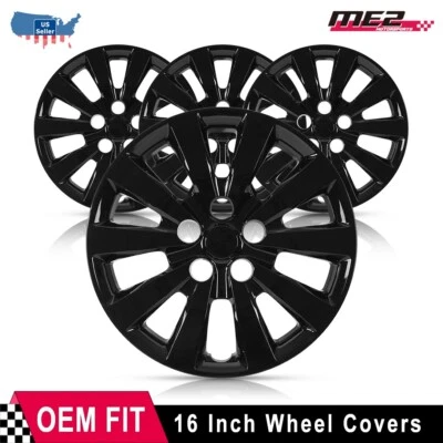16" Wheel Hub Covers Full Rim Snap On Hubcaps For 2011-2017 Nissan Leaf 4-PACK - Изображение 1 из 4