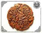 Cat Trisquel Plaque, Celtic Wooden Symbol, Norse Wall Hanging, Viking Home Art