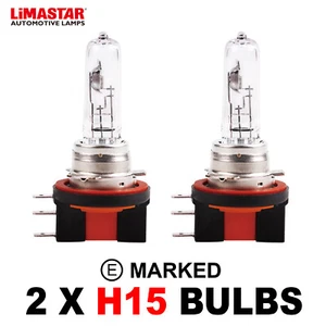 2 x H15 715 12V 15/55W PJ26T-1 DRL HEADLIGHT Main Beam Halogen Bulb CLEAR OEM - Picture 1 of 3