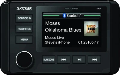 KICKER 51KMC4 MARINE BOAT DIGITAL MEDIA STEREO RECEIVER USB/BLUETOOTH/DUAL ZONE - Image 1 of 4