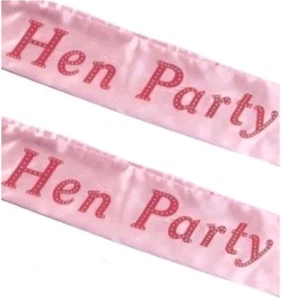 PINK PARTY SASHES X 20 SASHES  NIGHT OUT WEDDING BRIDE - Picture 1 of 1