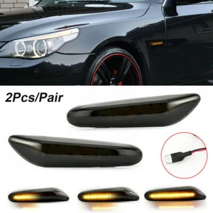Dynamic Smoke LED Side Marker Turn Signal Light For BMW E82 E88 E60 E61 E46 SU - Picture 1 of 6