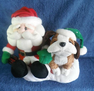 *2115* Santa Claus and Dog - Interactive – plush – 28cm – plays Jingle Bells - Picture 1 of 6
