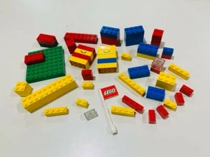 LEGO LOT 58 piece BRICKS & PLATES Building Blocks Mixed Sizes Colors FLAG  - Picture 1 of 5