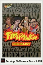 2013 AFL Champions Laserfoil Firepower Caricature FC1 Firepower Checklist Card