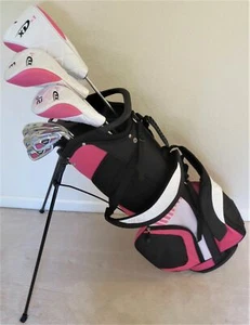 Tall Ladies Golf Set +1" Driver Wood Hybrid Irons Putter Clubs & Bag Graphite - Picture 1 of 11