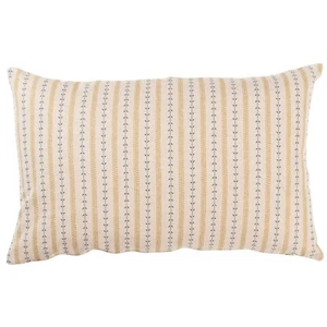 Cotswold Countryside Stripe XL Rectangular Cushion Cover in Blue & Gold. 23x15" - Picture 1 of 4