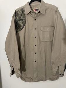 Pro Gear Wrangler Shirt Mens XL Long Sleeve Khaki Camo Shooting Hunting - Picture 1 of 8