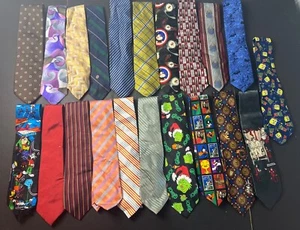 LOT/21 MEN'S Tie Garcia Seta Loper Harvey Nautica Looney Tunes Italy USA *** - Picture 1 of 16