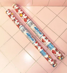 Vntg 2 Rolls Adheso Coca Cola Shelf Adhesive Vinyl Shelf Paper 18" x 1.5yd Coke - Picture 1 of 5