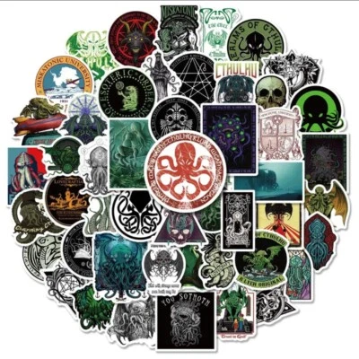 20 PCS Cthulhu H. P. Lovecraft Lovecraftian Stickers BRAND NEW
