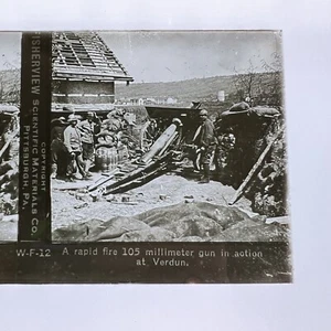 FISHERVIEW Glass WWI STEREOGRAPH Card Stereoview PLATE - Photograph Slide W-F-12 - Picture 1 of 4