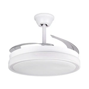Lampada da soffitto con ventilatore pale rotanti Luce LED regolabile 3 colori - Foto 1 di 6