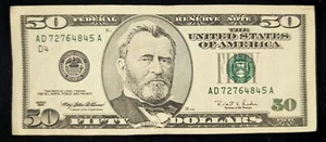 Series 1996 $50 Fifty Dollar Bill Old Style Hard to Find - Picture 1 of 2