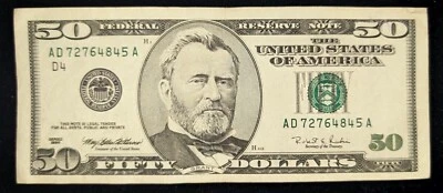 Series 1996 $50 Fifty Dollar Bill Old Style Hard to Find - Image 1 of 2
