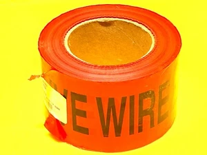DANGER LIVE WIRE 3" x 1000' ROLL RED CAUTION / DANGER / BURIAL TAPE CT3RE160 - Picture 1 of 7