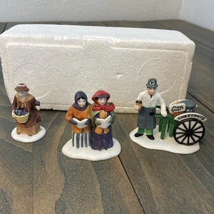 Dept 56 Dickens Violet & Chestnut Vendors & Carolers - 5580-8 -Retired (XM3) - Picture 1 of 8