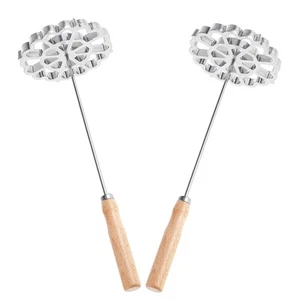  2 pezzi Rosette Maker: Stampi per waffle in alluminio, imbuto, anello per - Foto 1 di 12