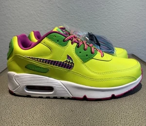 Nike Air Max 90 Volt Fire Pink Kids Size 7Y - Picture 1 of 21