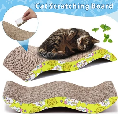 Wave Shape Cat Scratcher Cat Scratch Board Cat Wall Scratcher Toy for Cats