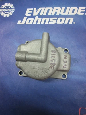 JOHNSON EVINRUDE 50 55 60 65 70 75 HP CARBURETOR FLOAT BOWL 383318 STAMP 313355 - Image 1 of 3