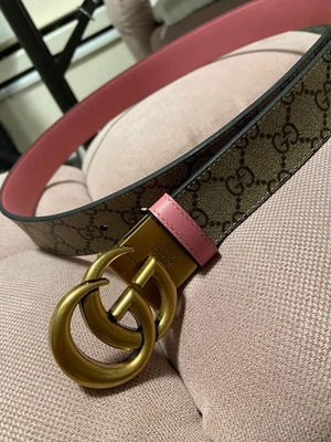 Cinturón de cuero Gucci GG cinturón clásico hebilla GG para mujer talla 38/95 cm Foto 1 de 4
