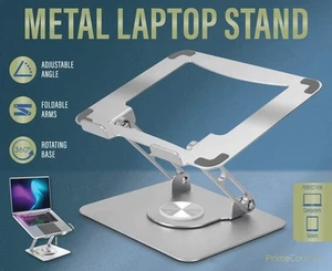 360° Rotating Adjustable Laptop Stand Riser Notebook Computer Holder Desk - Picture 1 of 1
