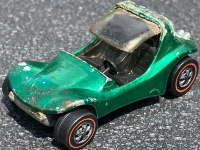 Vintage Hot Wheels Redline Sand Crab Dune Buggy 1969 USA con visiera 1/64 pressofuso - Immagine 1 di 4