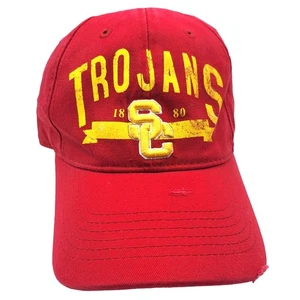 Adult USC TROJANS CAP Red Gold Lettering - OSFM - Adjustable - Picture 1 of 6
