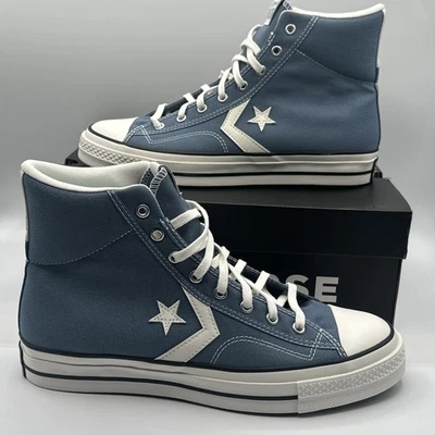 Converse Star Player 76 hi top Canvas Lakeside Blue White Shoe Men 8.5 Women 10 - image 1 of 4