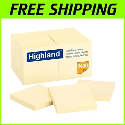 Vibrant Square Yellow Sticky Notes, Perfect for Calls & Reminders - 8 Packs - Image 1 of 3